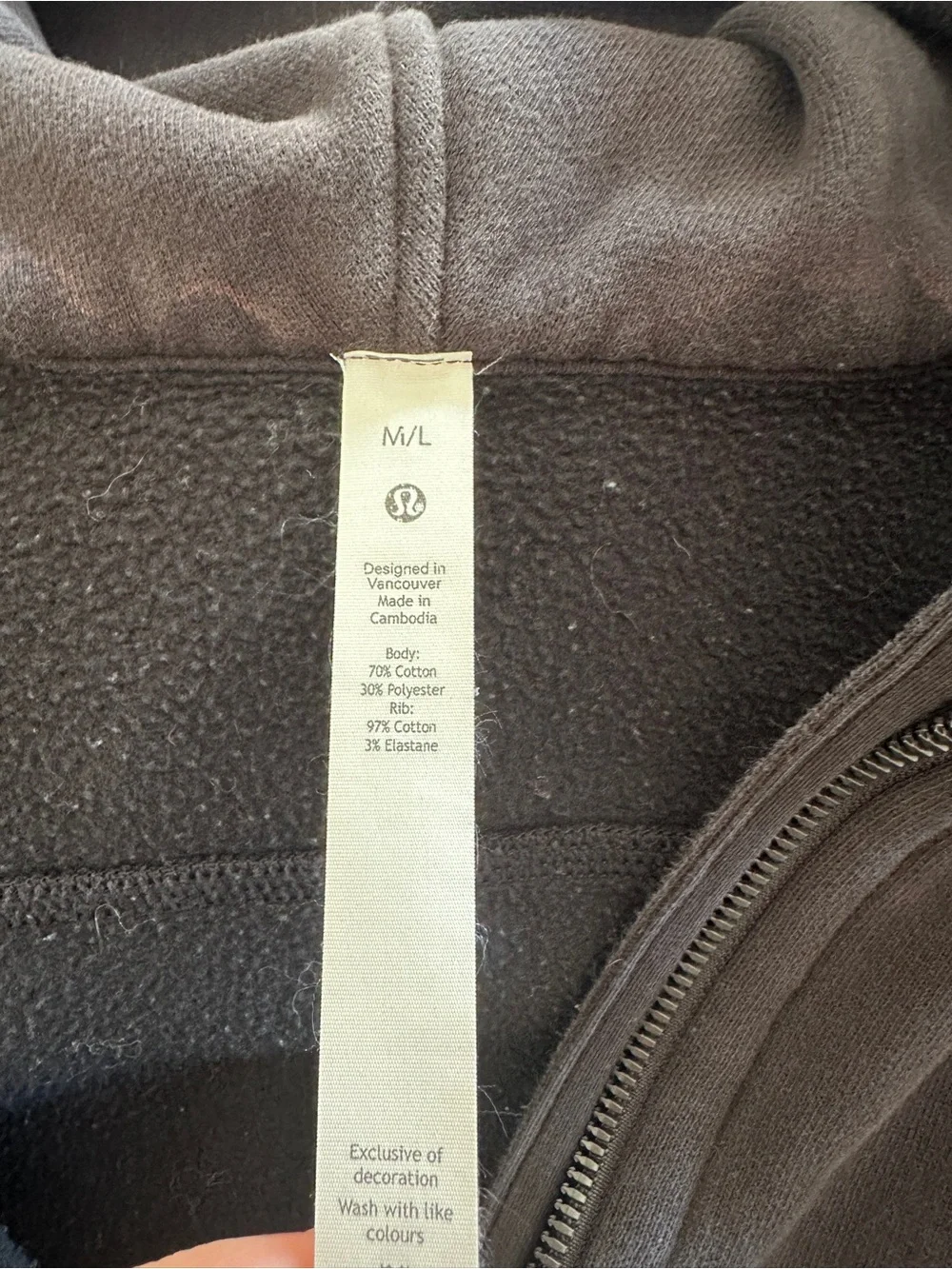 Lululemon Scuba Oversized 1/2 Zip Hoodie Black M/L